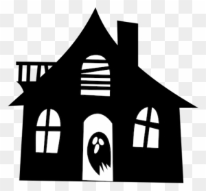 Haunted House Silhouette Image - Haunted House Silhouette Clip Art
