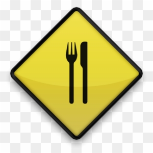 Fork Knife - Traffic Signs - Free Transparent PNG Clipart Images Download