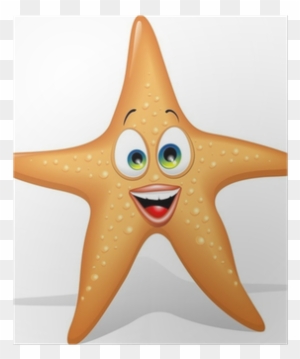 Stella Marina Cartoon Starfish Cartoon Vector Poster - Numeros Fundo Do Mar