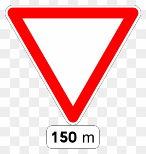 Stopping Give Way, Sign, Road Sign, Traffic Sign, Stop, - Red Triangle Road Sign Meaning