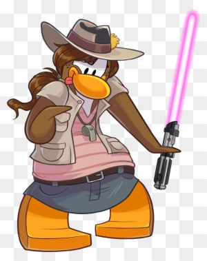 Ph Lightsaber 2 - Pinguim Menina Club Penguin - Free Transparent PNG  Clipart Images Download