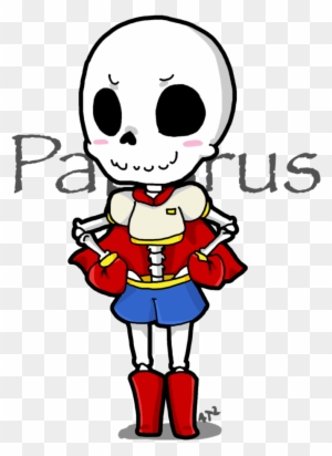 Gift Art Paps Chibi By Artist Squared - Chibi Papyrus And Sans