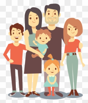 Loveland's Healthy - Cute Cartoon Family - Free Transparent PNG Clipart ...