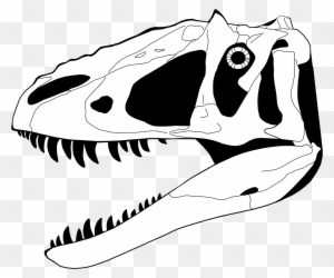 T Rex Skeleton Clipart - Dinosaur Skull Coloring Page @clipartmax.com