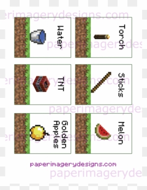 Minecraft Party Decoration Ideas And Able Printables - Minecraft Food Labels Water