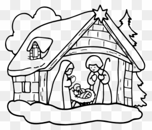 Black And White Winter Scene Clip Art Download Nativity Clip Art Black And White Free Transparent Png Clipart Images Download