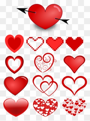 Heart Hearts Collection Of Hearts Png Image - Fancy Red Hearts Shower Curtain