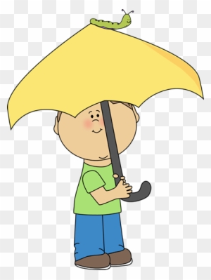 Clipart Little Boy Big Umbrella - Boy With Umbrella Cartoon - Free ...