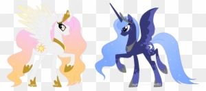 Princess Celestia And Princess Luna By Sugarmoonponyartist - Ponys ...