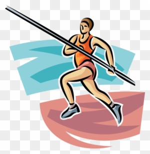 Vector Illustration Of Track And Field Athletic Sport - Pole Vault ...