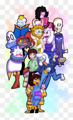 Undertale Characters By Papercactus All Main Undertale Characters Free Transparent Png Clipart Images Download