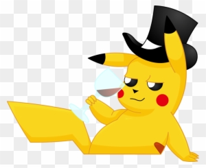 Pikachu With A Top Hat By Meskitt - Pikachu With Top Hat
