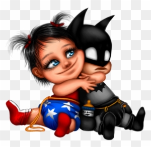 Baby Wonder Woman And Batman - Batman And Wonder Woman Baby - Free  Transparent PNG Clipart Images Download