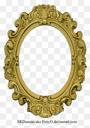 Ornate Gold Frame - Old Round Frame - Free Transparent PNG Clipart ...