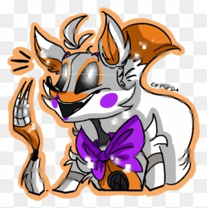 chibi lolbit, lolbit , fnaf , chibi , cute , orange , purple , white - Free  PNG - PicMix