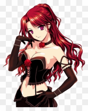 Hot Demon Girl Sexy Redhead Anime Girl Free Transparent Png Clipart Images Download