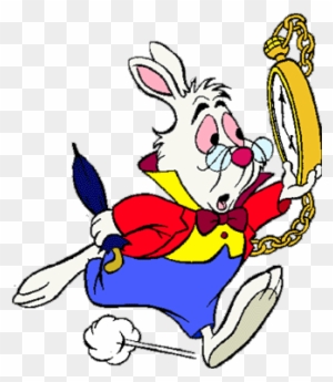 Pin Late Clipart - White Rabbit Alice In Wonderland Cartoon - Free ...