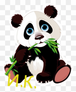 Giant Panda Red Panda Bear Drawing Clip Art Panda Eating Bamboo Sticker Free Transparent Png Clipart Images Download