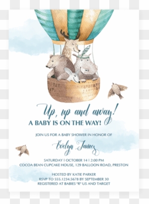 Hot Air Balloon Baby Shower Invitation Templates And Party Tier Heissluft Ballon Alles Gute Zum Karte Free Transparent Png Clipart Images Download