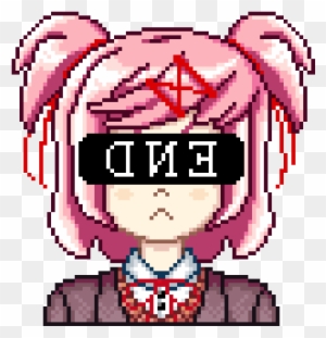 Doki Doki Literature Club By Pieindaskyct06 Doki Doki Literature Club Pixel Art Grid Free Transparent Png Clipart Images Download