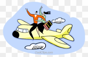 Ride On Top Of Airplane Cartoon
