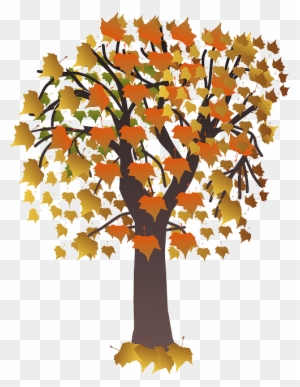 Foliage, Brown, Fall, Leaves, Nature, Orange - Maple Tree Clip Art