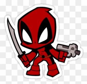 Deadpool Chibi Art By Everlander - Deadpool Sticker - Free Transparent ...