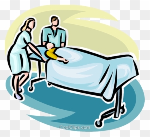 free clipart patient on a gurney