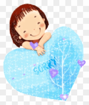 Sorry By Cute Girl Say Sorry Gif Cartoon Free Transparent Png Clipart Images Download