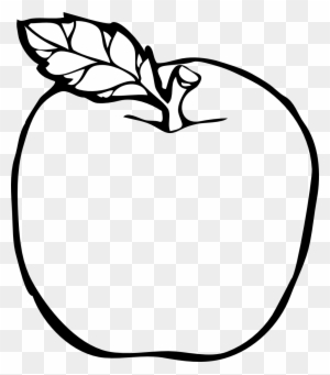 black and white cartoon apple