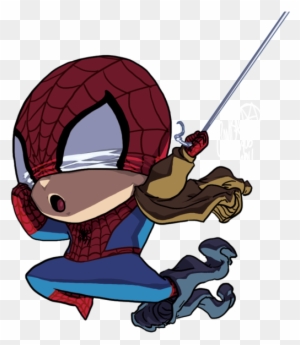 Drawn Superman Cute Spiderman Cartoon - Spider Man Cute Art - Free  Transparent PNG Clipart Images Download