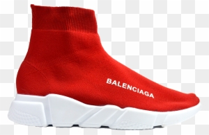 all red balenciaga sock sneakers