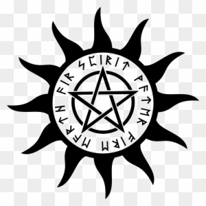 Symbol With Pentagram Free Vector - Rune Pentagram 5 Elements Norse Wiccan Crew T-shirt