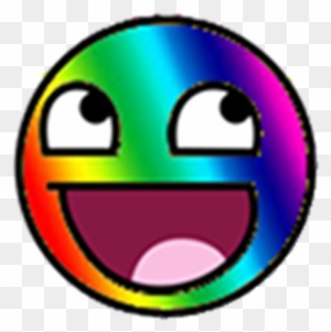Rainbow Epic Smiley Face Roblox Roblox T Shirt Epic Face Free Transparent Png Clipart Images Download - man face roblox gif