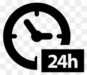 24 Hours Clock Symbol Vector - 24 7 Icon Svg