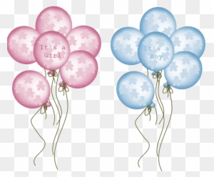 Blue Baby Shower Umbrella Clip Art Download - Baby Boy Balloons Png