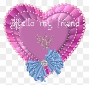 Hello My Friend Friendship Pink Heart Animated Friend Hello My Friend Gif Free Transparent Png Clipart Images Download