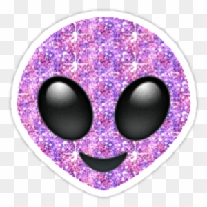 alien emoji with flower crown