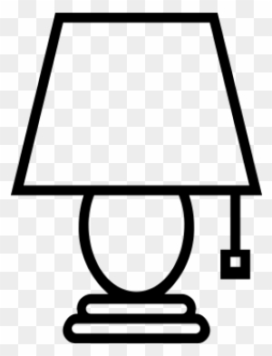 Home Appliances & Furnitures Icon - Lamp Cartoon Png Black And White