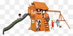 Awesome Cedar Summit Playset Made Of Wood In Double - Cedar Summit Grandview Deluxe Wooden Play Set