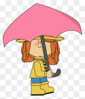 Girl Walking With Umbrella - Girl With Umbrella Clipart