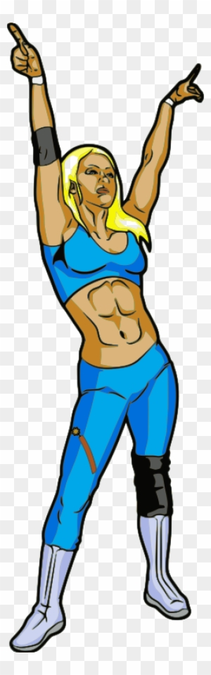 wrestling girl clipart smiling