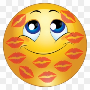 Smiley Faces Emoticons Kisses Clipart - Kisses On Face Emoji