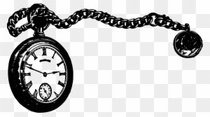 Related Pocket Watch Clipart Png - Pocket Watch With Chain Vector