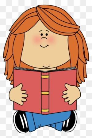 Girl Sitting And Reading A Book Clip Art - Reading Clipart My Cute Graphics