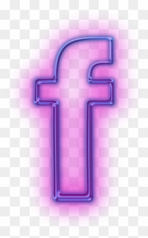 Pink Facebook Logo Png - Neon Social Media Icons Png