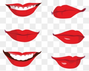 smiling lips vector