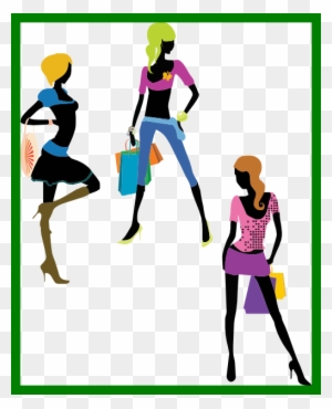 Stunning Collection Of Fashion Clipart Transparent - Girls Fashion Silhouette Png