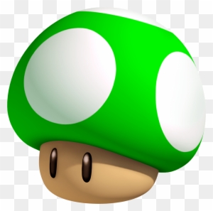 1-up Mushroom - Super Mario Green Mushroom - Free Transparent PNG ...