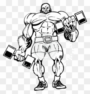 Weightlifter With Dumbbells - Weight Lifting Clip Art